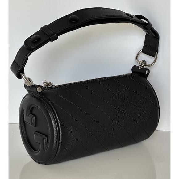 Gucci Leather GG Black Mini Blondie Shoulder Bag Made in Italy NWOT - Picture 1 of 15